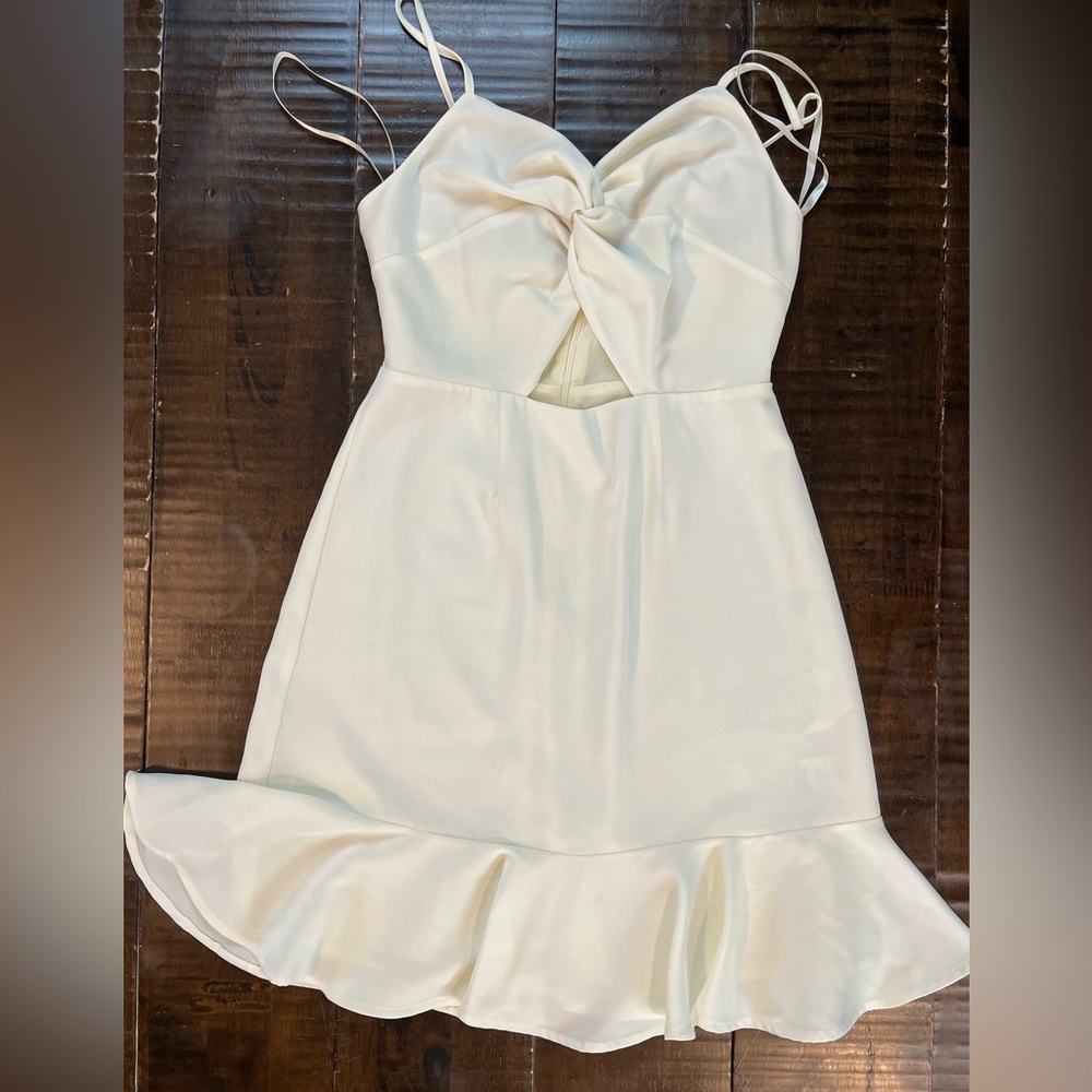 Revolve By The Way White Flare Keyhole Mini Dress